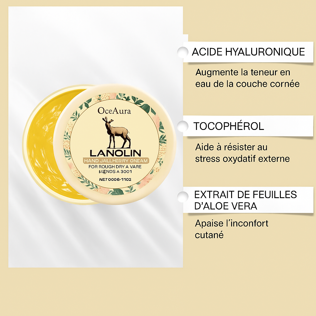 Crème hydratante pour les mains et les pieds OcAura