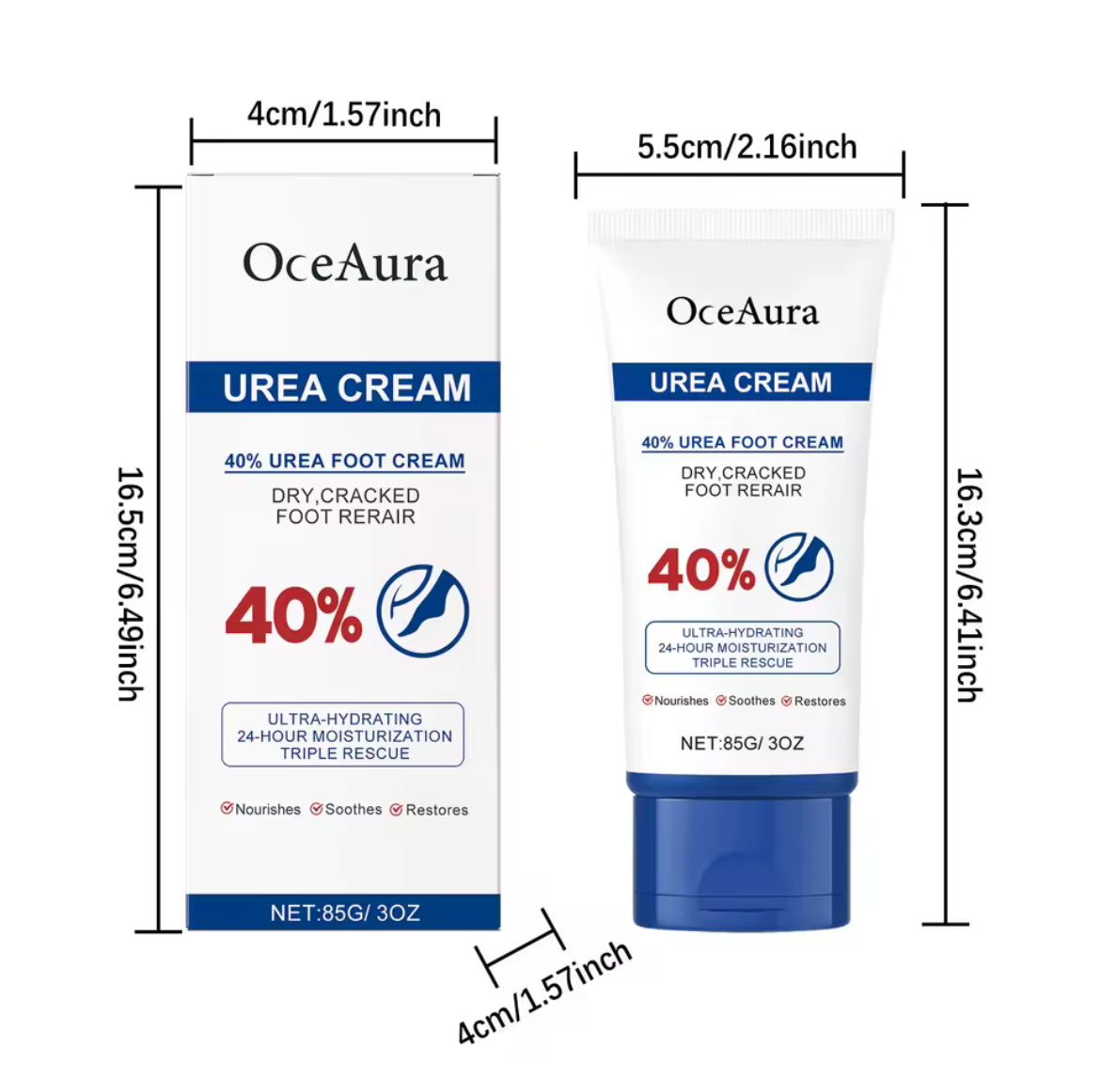 Crème gommage pour pieds OcAura